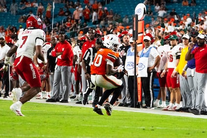 Miami Hurricanes vs NC State football - Nov 15th, 2025