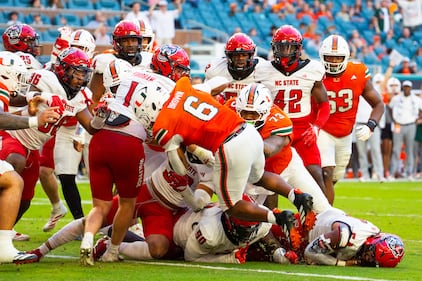 Miami Hurricanes vs NC State football - Nov 15th, 2025