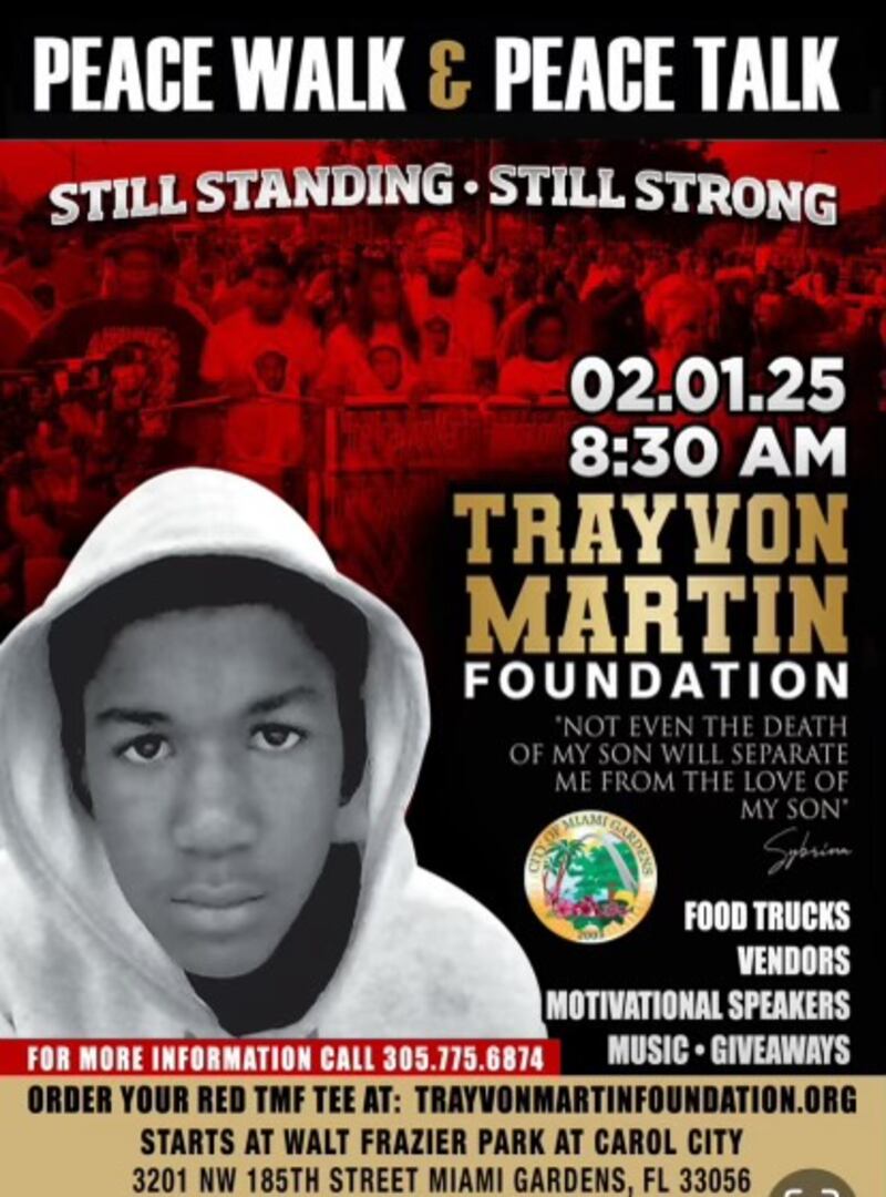 WEDR WHQT 99Jamz Hot105 Trayvon Martin Foundation Peace Walk & Peace Talk