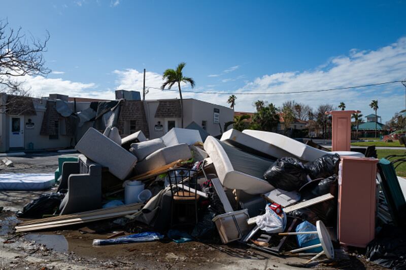 Damage left behind after Hurricane Milton