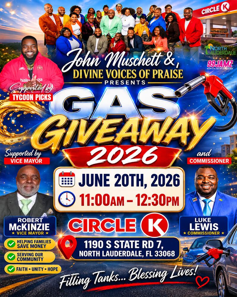 WEDR 99 Jamz John Muschett & Divine Voices of Praise presents Gas Giveaway 2026
