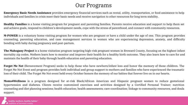 WHQT WEDR Healthy Mothers, Healthy Babies Coalition of Broward County