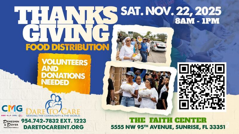 The Faith Center and Dare to Care - Thanksgiving Food Distribution