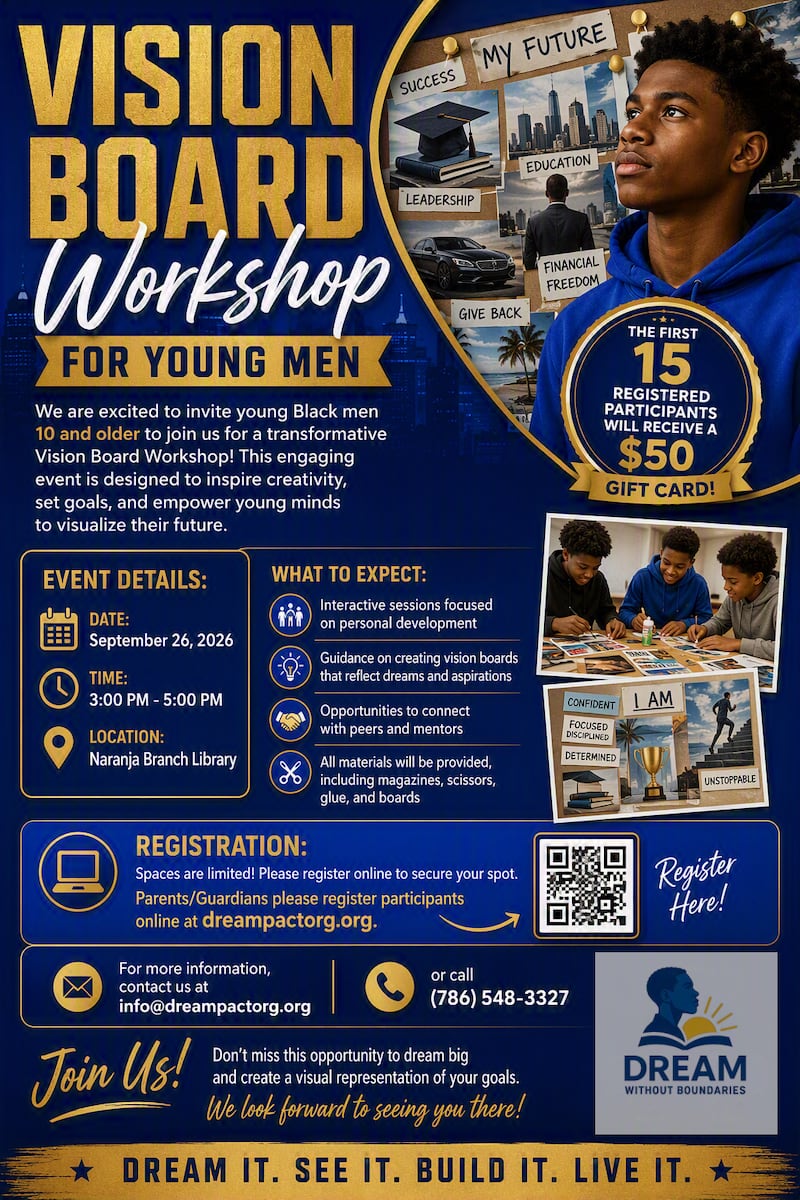 WEDR 99 Jamz Vision Board workshop for young men
