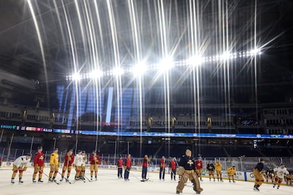 2026 Discover NHL Winter Classic New York Rangers  Florida Panthers Practice Day
